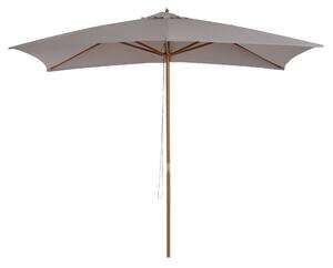 Outsunny Ombrellone da Giardino 2x3 m Impermeabile, in Legno con Copertura Rimovibile in Poliestere, Grigio|Aosom