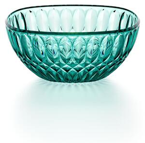 Contenitore insalatiera Piccola l. 21 Decoro Vanity Pio eTito Toso in acrilico Bio-based Dimensioni L �21xh9,3cm - 2130 Acquamarina