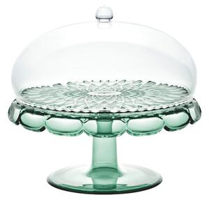 Alzata, Tortiera Decoro Vanity Pio&Tito Toso, � 30xh27cm, in plastica biologica inscatola serigrafata Guzzini Verde matcha