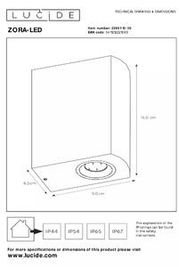 Lucide Applique da esterno moderna in alluminio doppio diffusore a led  dimmerabile Zora LED Alluminio Bianco 3000k Luce Calda GU10 5W 2 Lampadine  Lumen 320 x2 Lampade da Parete per Esterno