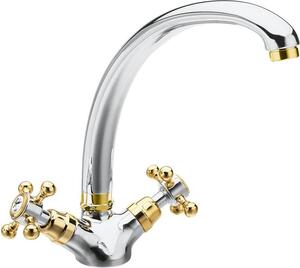 Sapho Reitano Rubinetteria Antea - Miscelatore per lavello, cromo/oro 3112