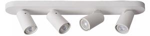 Lucide Faretto moderno a LED dimmerabile in alluminio con 4 diffusori orientabili Xyrus Alluminio Bianco 3000k Luce Calda GU10 5W 4 Lampadine Lumen 320 x4
