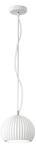 Lampadario plissettato gesso perenz minea 8418 b e27 led 23cm bianco opaco verniciabile - Perenz