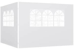 Outsunny Set 2 Pareti Laterali per Gazebo 3x3 m Pieghevoli in tessuto Oxford con Finestre, 295x200 cm, Bianco