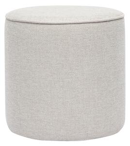Pouf rotondo in tessuto effetto velluto testurizzato beige D40 cm PAUL