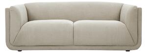 Divano design 3 posti in tessuto ciniglia testurato beige HOSBO