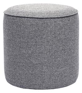 Pouf rotondo in tessuto grigio chiaro D40 cm PAUL