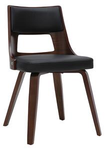 Sedia vintage nera e legno scuro GARBO