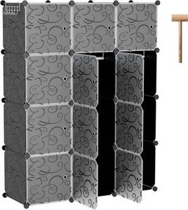 Jopassy armadio scarpiera fai da te con mazza di gomma scaffale multifunzionale 12 cubi