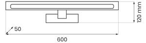 Luce LED per specchio da bagno KLIMT LED/12W/230V 3000/4000/6000K (temperatura colore selezionabile) 60 cm IP44 dorata