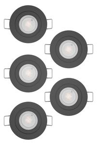 Eglo 902266 - Set da 5 faretti da incasso a LED BARRANCO LED/4,8W/230V nero