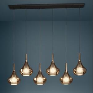 Eglo 390441 - Lampadario a sospensione su cavo ALMOSTER 6xE27/28W/230V, finitura rame