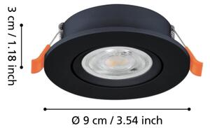 Eglo 902264 - Faretto da incasso BARRANCO LED/4,8W/230V nero