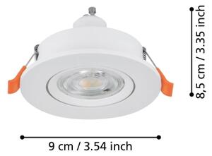 Eglo 902254 - Faretto LED da incasso BARRANCO 1xGU10/4,5W/230V bianco