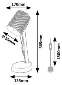 Rabalux 74088 - Lampada da tavolo SOLVET 1xE14/11W/230V rosa