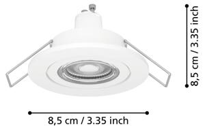 Eglo 902234 - Faretto da incasso a LED per bagno BARRANCO 1xGU10/4,5W/230V IP44 bianco