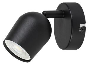 Rabalux 73101 - Faretto da parete orientabile LIANET 1xGU10/15W/230V nero