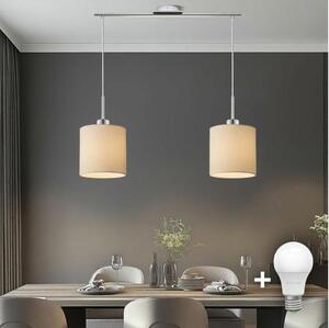 Eglo - Lampadario LED a sospensione con cavo TUNJA 2xE27/60W/230V colore crema