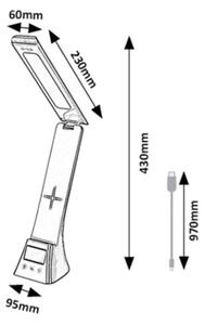Rabalux 74036 - Lampada da tavolo LED dimmerabile a sfioramento SERILO 6W/5V 3000/4000/6500K