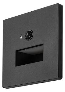 Rabalux 77197-LED Lampada per gradini con sensore di movimento e crepuscolare LUNCA 1W/230V 3000/4500/6500K Nero