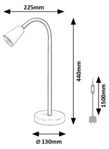 Rabalux 74094 - Lampada da tavolo ALDO 1xGU10/7W/230V kaki