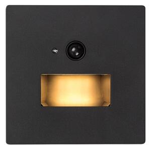 Rabalux 77197-LED Lampada per gradini con sensore di movimento e crepuscolare LUNCA 1W/230V 3000/4500/6500K Nero