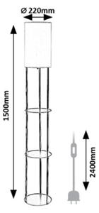 Rabalux 74106 - Lampada da terra BRONN 1xE27/40W/230V nera