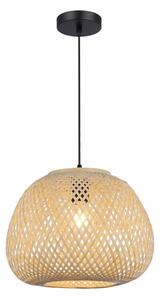Lampadario a cavo PETRA 1xE27/15W/230V bambù