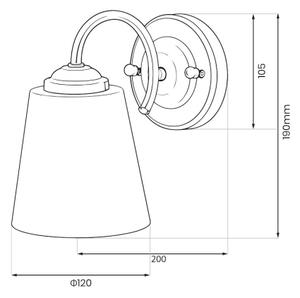 Lampada da parete PAFOS 1xE27/15W/230V, finitura oro