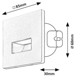 Rabalux 77195 - Lampada LED per scale LUNCA LED/1W/230V 3000/4500/6500K nera