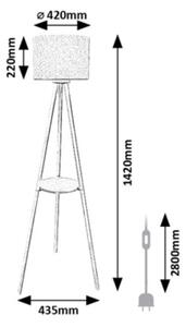 Rabalux 74108 - Lampada da terra TREVIA 1xE27/40W/230V