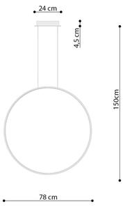 Thoro TH.175 - Lampadario LED a sospensione con filo RIO LED/50W/230V CRI90 3000K diametro 78 cm oro