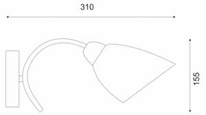 Applique DONNA 1xE27/60W/230V nichel