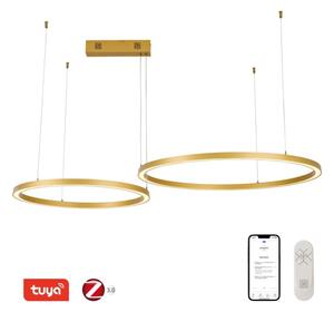 Immax NEO 07218L - Lampadario LED dimmerabile FINO 93W/230V 60/80cm oro Tuya+TC