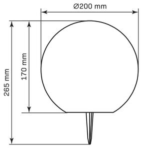 LED RGBW Lampada solare BALL LED/3,2V 500 mAh diametro 20 cm IP65 + telecomando
