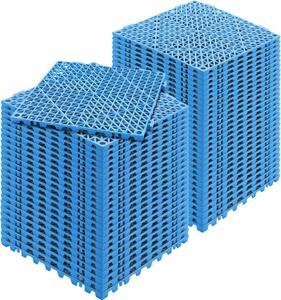 Piastrelle per pavimenti ad incastro 55 pezzi 30x30 cm Piastrelle quadrate Terrazza Blu - Piastrelle di drenaggio in PVC per esterni, bagno, toilette