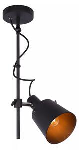 Lucide Faretto da soffitto in acciaio moderna e diffusore a campana orientabile Quinny Acciaio Inox Nero E27 40W 1 Lampadina