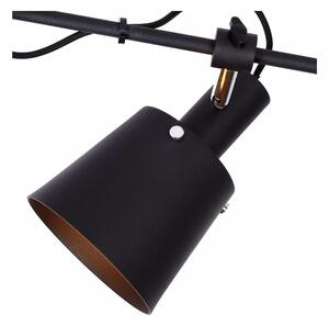 Lucide Faretto da soffitto in acciaio moderna e doppio diffusore a campana orientabile Quinny Acciaio Inox Nero E27 40W 2 Lampadine