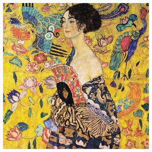 Riproduzione Woman with a fan, Gustav Klimt