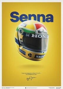 Stampa d'arte McLaren MP4 4 - Ayrton Senna - Helmet - San Marino Gp - 1988 - Poster, Automobilist