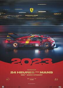 Stampa d'arte Ferrari 499p - 24h Le Mans Winners - 100th Anniversary - 2023, Automobilist