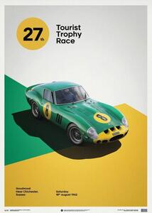 Stampa d'arte Ferrari 250 Gto - Green - Goodwood Tt - 1962 - Limited Poster, Automobilist