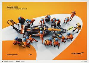 Stampa d'arte McLaren Formula 1 Team - 1 80 - World Record Fastest Pit Stop - 2023, Automobilist