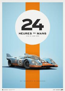 Stampa d'arte Porsche 917 - Gulf - 24h Le Mans - 1971 - Limited Poster Re-edition, Automobilist