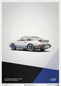 Stampa d'arte Porsche 911 Rs - White - Limited Poster, Automobilist