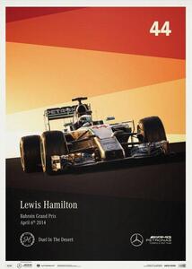 Stampa d'arte Mercedes-amg Petronas Motorsport - 2014 - Lewis Hamilton, Automobilist