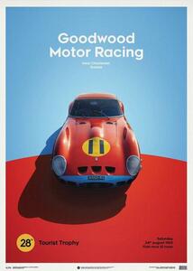 Stampa d'arte Ferrari 250 Gto - Red - Goodwood Tt - 1963 - Limited Poster, Automobilist