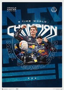 Stampa d'arte Oracle Red Bull Racing - Max Verstappen - 2023 F1 World Drivers' Champion, Automobilist