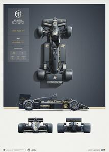 Stampa d'arte Team Lotus - Type 97t - Blueprint - 1985