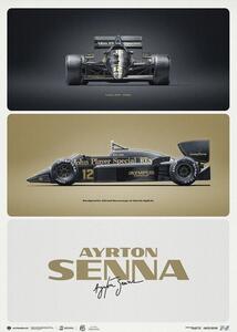 Stampa d'arte Lotus 97t - Ayrton Senna - The First Win - Estoril 1985, Automobilist